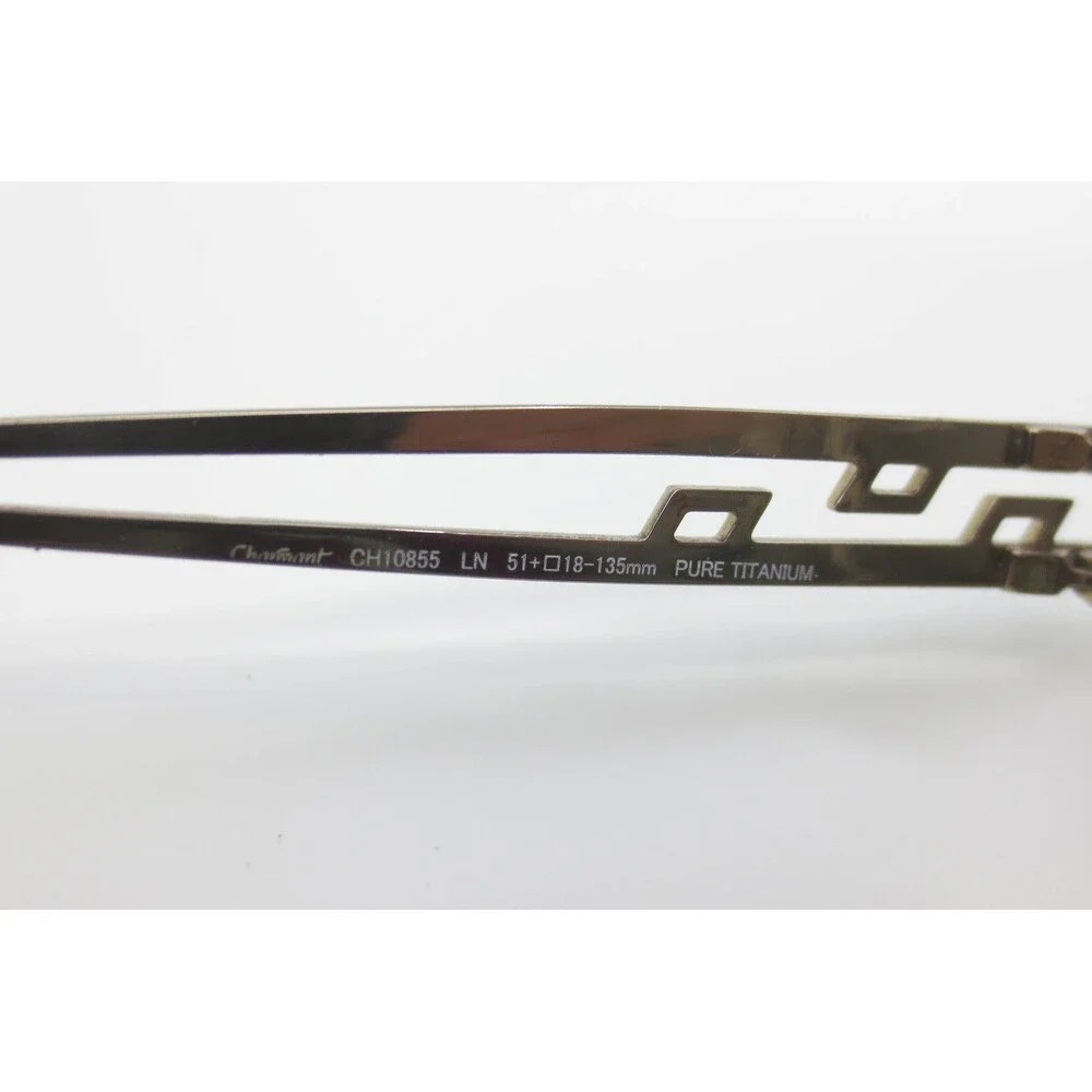 Charmant CH10855 LN Gold Titanium Semi Rimless Eyeglass Frames 51-18-135